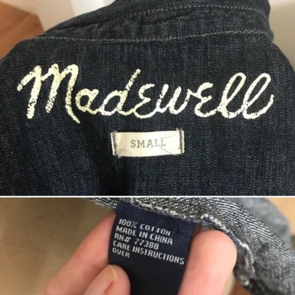 Madewell Shirt - Dark Denim Button Down Size S - Picture 4 of 8